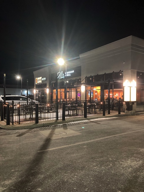 Modern building at night